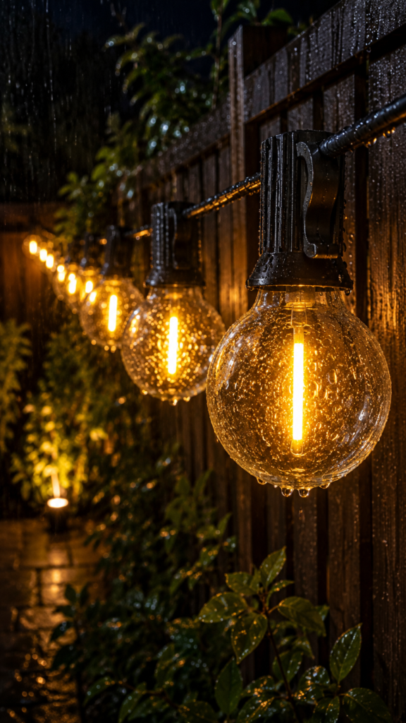 Outdoor garden festoon string lights