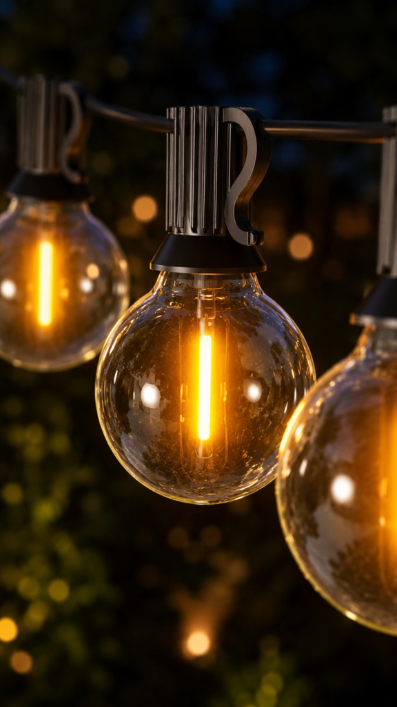 G40 Festoon Lights Close up Filament