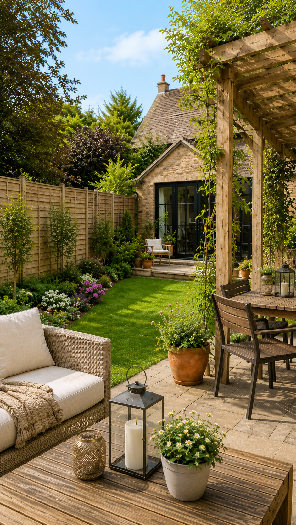 Garden without festoon lights